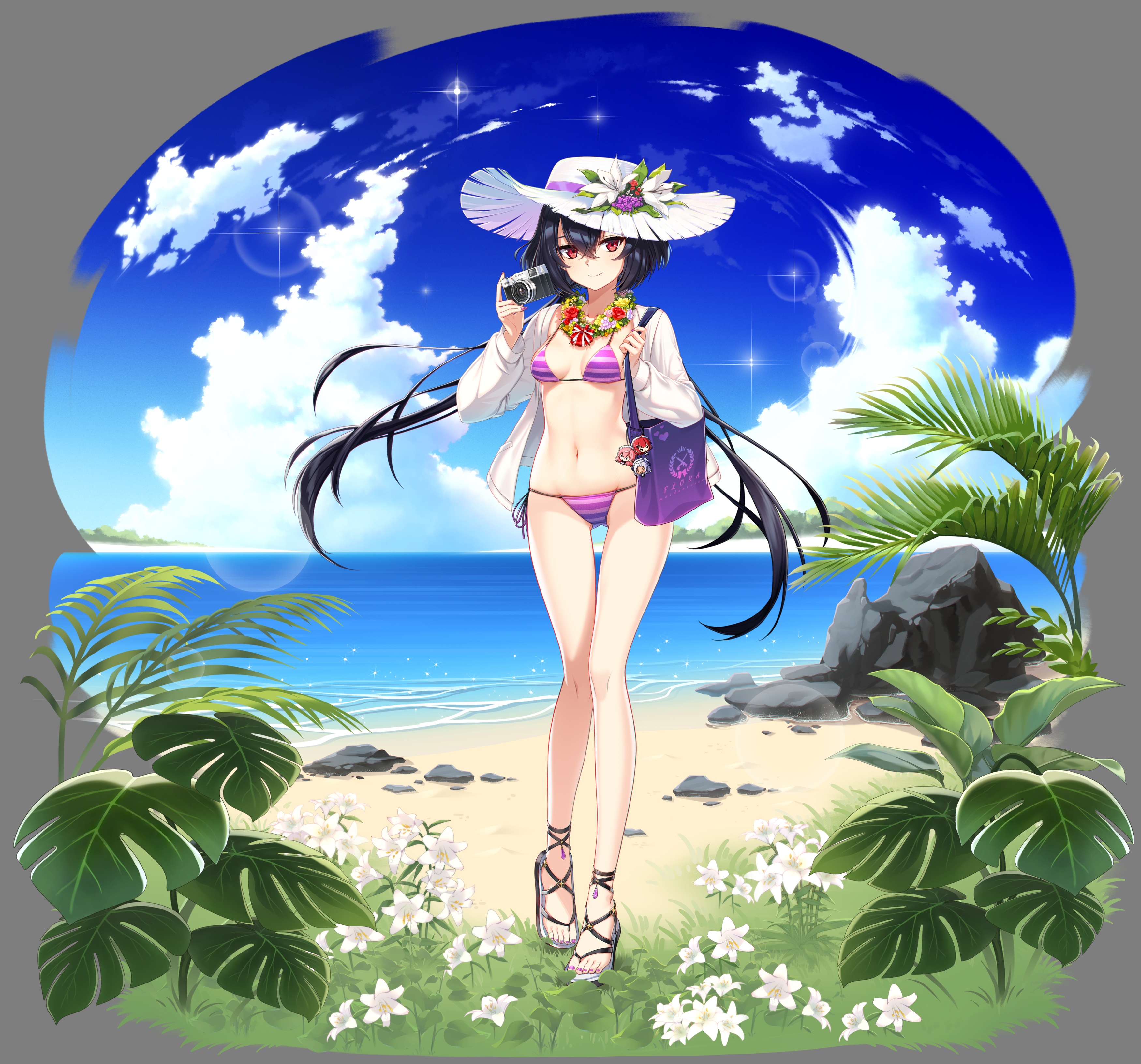 Counter Side Bikini Open Shirt Swimsuits Transparent Png